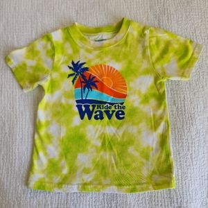 3t RIDE THE WAVE Tie Dye Tshirt Summer Beach Retro 70s 80s 90s Nostalgia Surfing